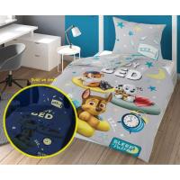 Povlečení Paw Patrol sleep svítící , Barva - Šedá , Rozměr textilu - 140x200