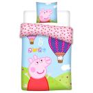 Povlečení peppa pig , Barva - Světlo modrá , Rozměr textilu - 100x135