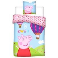 Povlečení peppa pig , Barva - Světlo modrá , Rozměr textilu - 100x135