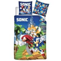 Obliečky Sonic a Priatelia , Barva - Modrá , Rozměr textilu - 140x200