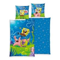 Povlečení SpongeBob a Patrik , Barva - Modrá , Rozměr textilu - 140x200