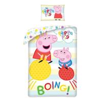 Obliečky vo vaku Peppa Pig Boing , Barva - Barevná , Rozměr textilu - 140x200