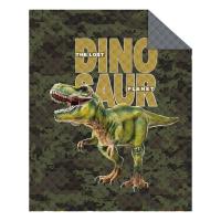 Prikrývka na posteľ Dinosaur Army , Barva - Zelená , Rozměr textilu - 170x210