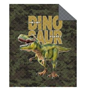 Prikrývka na posteľ Dinosaur Army , Barva - Zelená , Rozměr textilu - 170x210