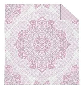 Prikrývka na posteľ Mandala rosé , Barva - Svetlo ružová , Rozměr textilu - 170x210