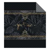 Prehoz na posteľ You and Me black , Barva - Čierna , Rozměr textilu - 170x210