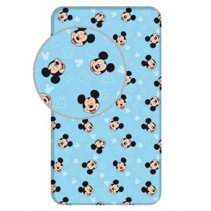 Prestieradlo Mickey Blue , Barva - Světlo modrá , Rozměr textilu - 90x200