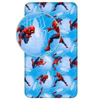 Prostěradlo Spiderman , Barva - Modrá , Rozměr textilu - 90x200