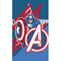 Ručník Avengers Kapitán Amerika 30x50 cm , Barva - Modro-červená , Rozměr textilu - 30x50