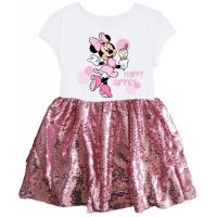 Šaty Minnie Mouse , Velikost - 122 , Barva - Bílo-růžová