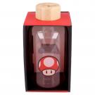 Sklenená fľaša Super Mario , Velikost lahve - 620 ml , Barva - Červená