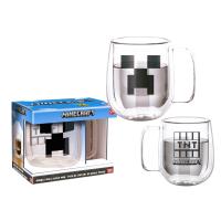 Sklenený hrnček Minecraft , Velikost lahve - 290 ml , Barva - Biela