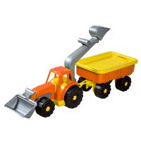 Traktorový nakladač s vlekom Power Worker - 58 cm , Barva - Žltá