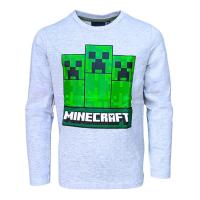 Tričko Minecraft Creeper , Velikost - 116 , Barva - Šedá