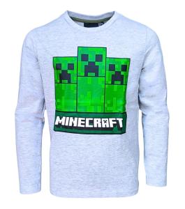 Tričko Minecraft Creeper , Velikost - 116 , Barva - Šedá