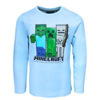 Tričko Minecraft , Velikost - 116 , Barva - Světlo modrá