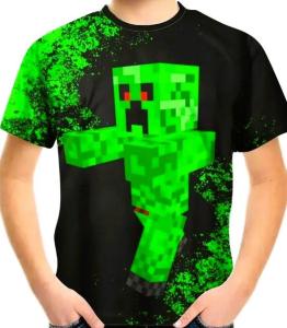 Tričko Minecraft Creeper čierno zelená , Barva - Černo-zelená