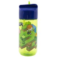 Tritanová lahev Minecraft , Velikost lahve - 430 ml , Barva - Zeleno-modrá