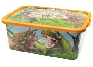 ÚLOŽNÝ BOX DINOSAURUS , Barva - Zeleno-oranžová